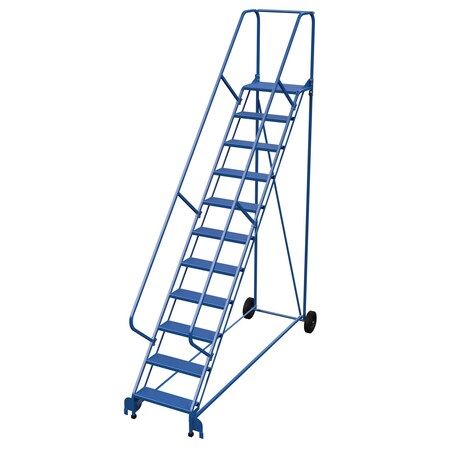 Vestil 140 H Steel Roll A Fold Ladder, 50 deg., Perf, 11 Step, 11 Steps LAD-RAF-11-24-P-EZ